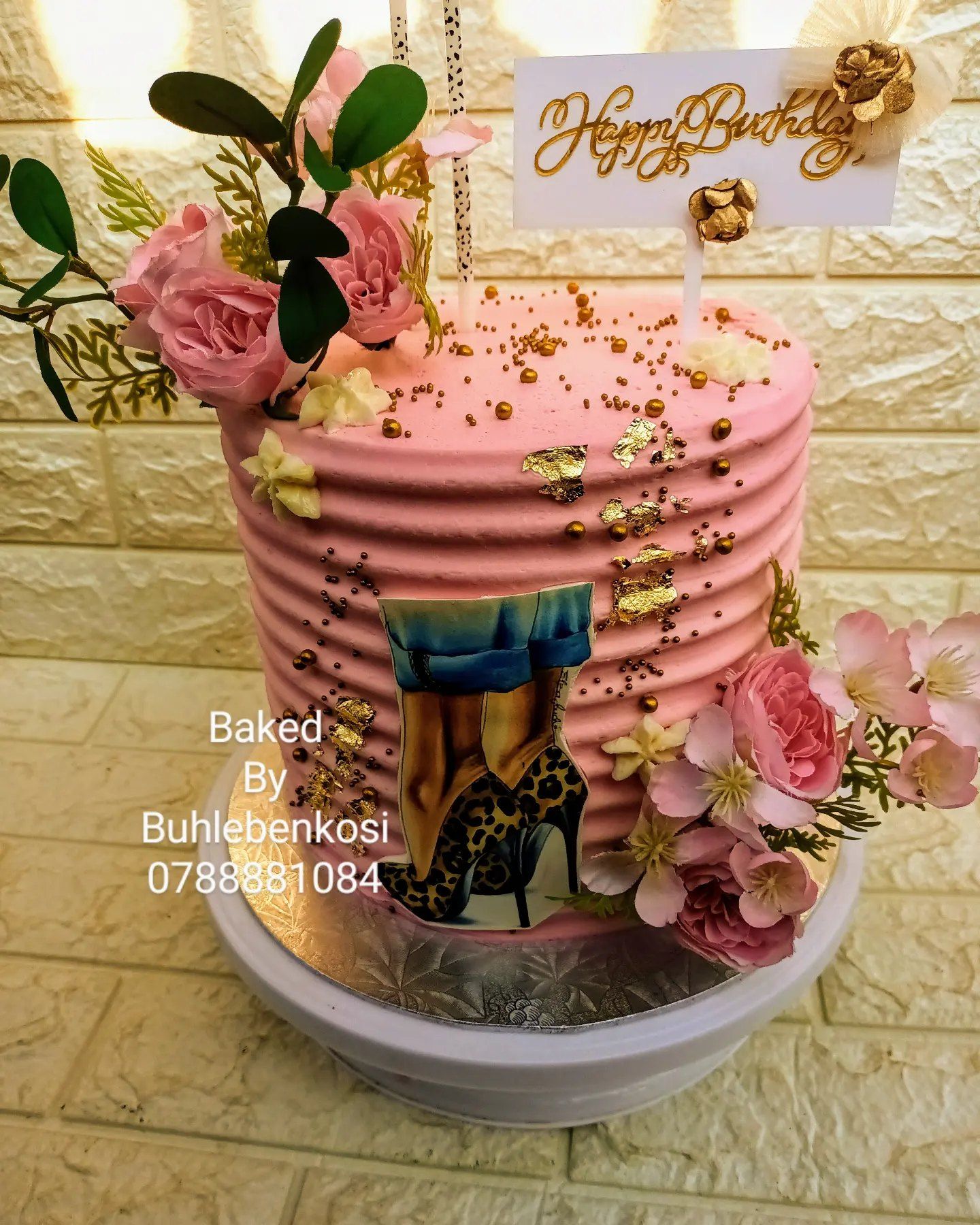 Blush Drip Cake by Baked by Buhlenkosi