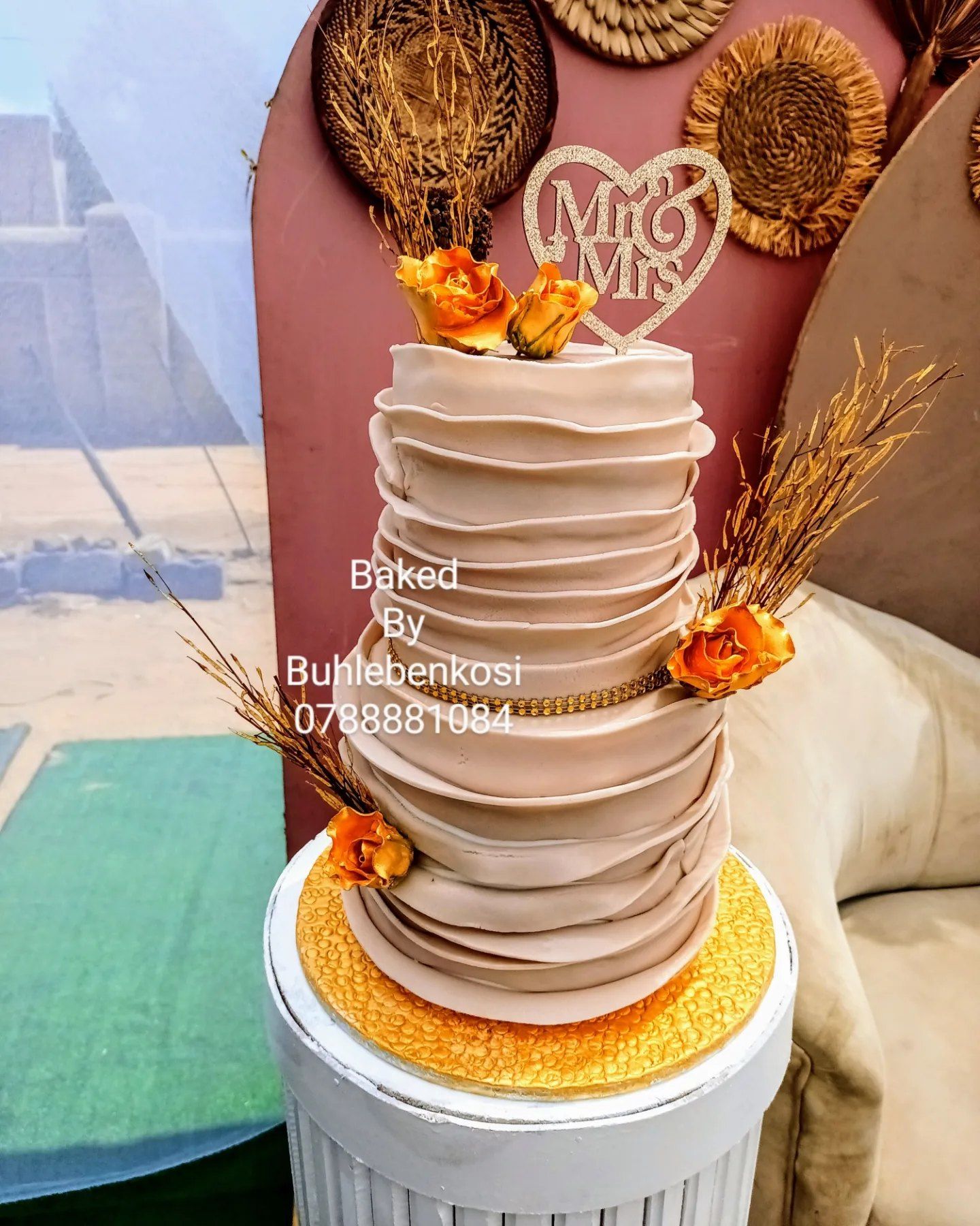 Golden Cookie Stack by Baked by Buhlenkosi