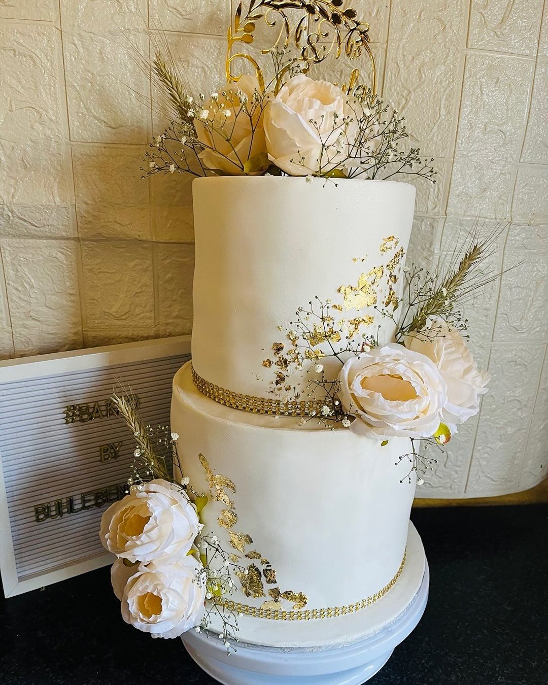 Ivory Tiered Cake by Baked by Buhlenkosi