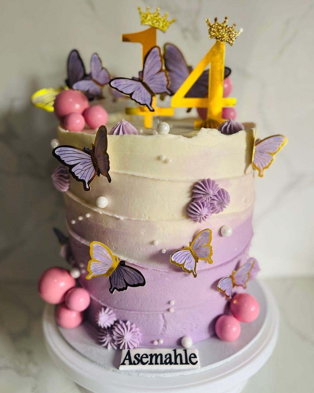 Butterfly Garden Cake by Baked by Buhlenkosi
