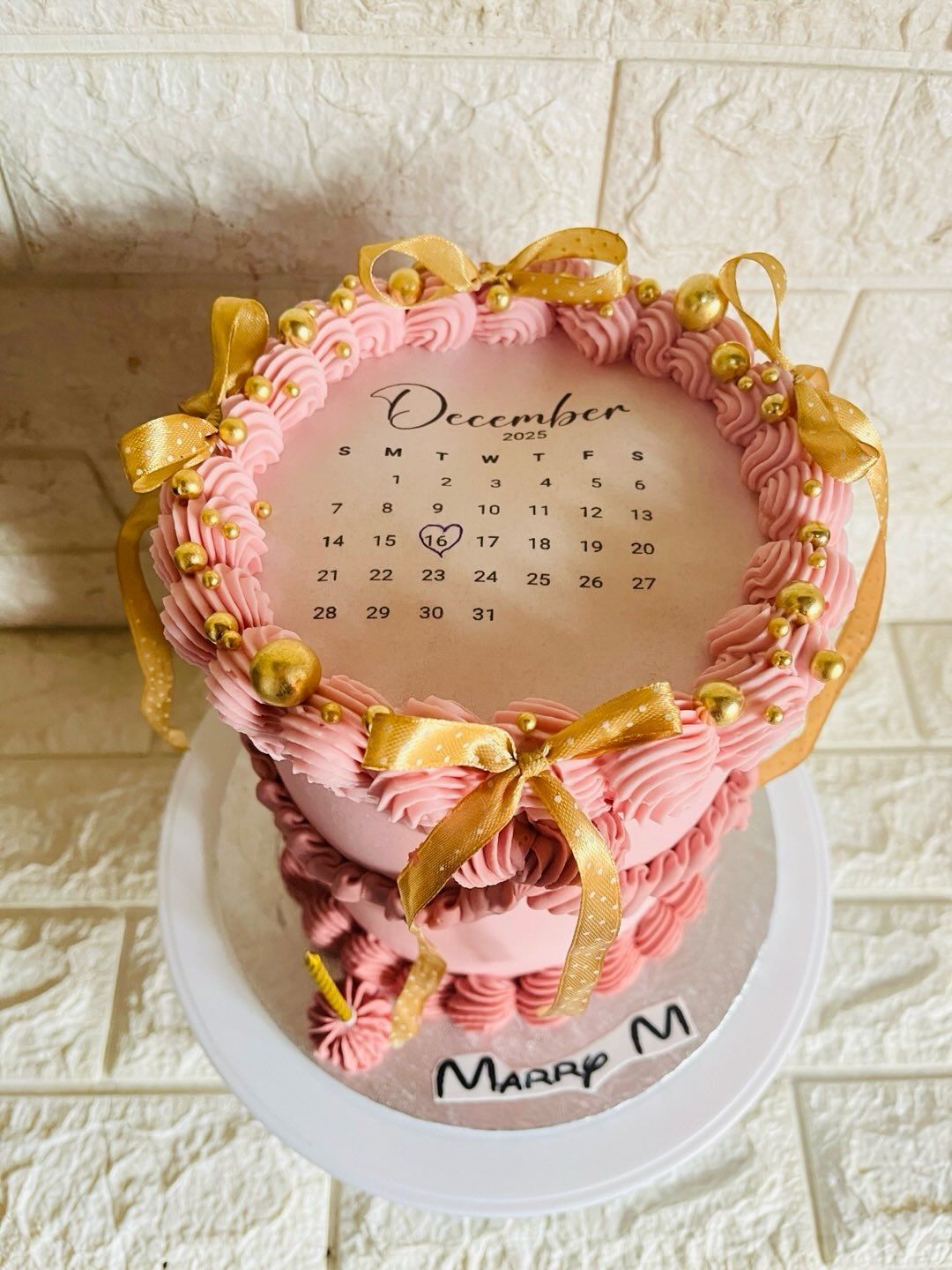 Calendar Keepsake Cake by Baked by Buhlenkosi